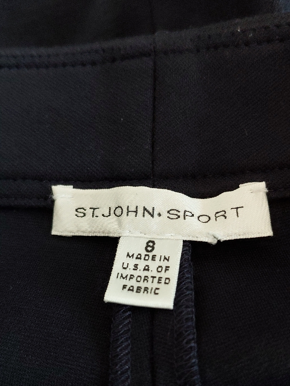 St. John Sport Cropped Woman's Navy Pant Size 8